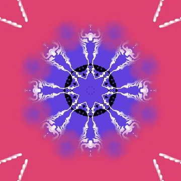 Illustration of a pink-purple pattern in the shape of a flower. イラスト素材