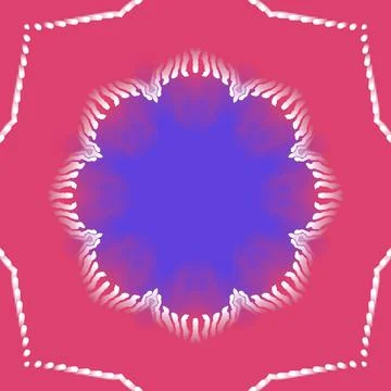 Illustration of a pink-purple pattern in the shape of a flower. Stock Illustration