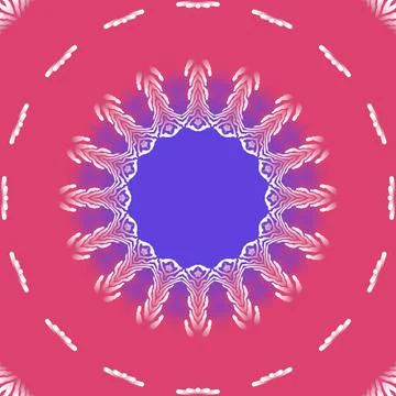 Illustration of a pink-purple pattern in the shape of a flower. Illustrazione stock