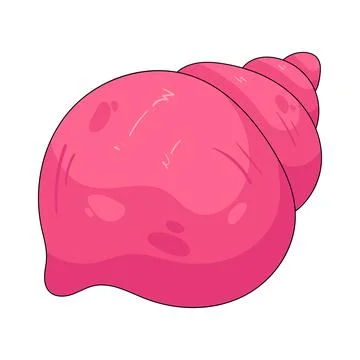 Illustration of pink seashell Stock Illustration