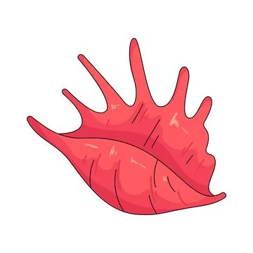 Illustration of pink seashell Stock Illustration