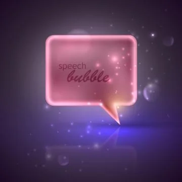 Illustration with pink speech bubble Stock Illustration
