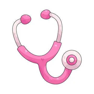 Illustration of pink stethoscope Stock Illustration