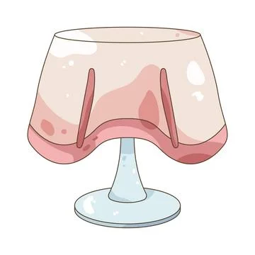 Illustration of pink tablecloth Stock Illustration