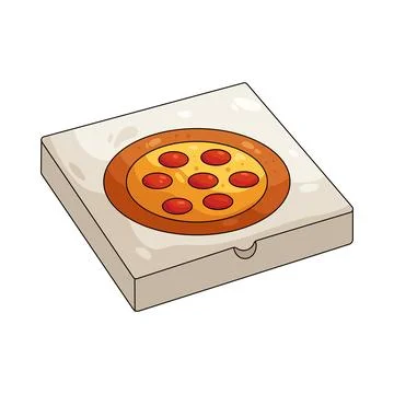 Illustration of pizza box Stock Illustration