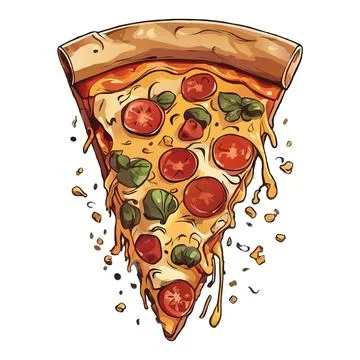 Illustration of pizza. Stock Illustration