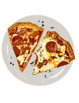 Illustration of pizza Stock Illustration