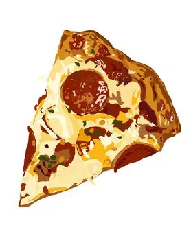 Illustration of pizza Stock Illustration