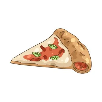 Illustration of pizza slice Stock Illustration
