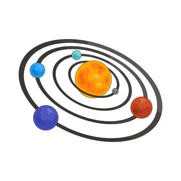 Illustration of planet orbit Stock Illustration