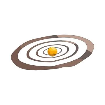 Illustration of planet orbit Stock Illustration