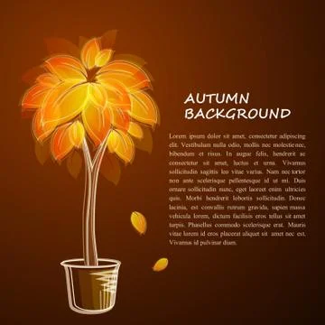 Illustration with a plant Stock Illustration