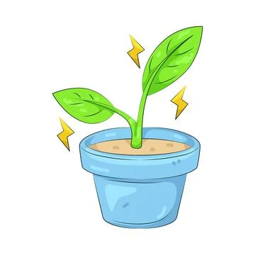 Illustration of plant pot Ilustración de archivo
