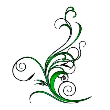 Illustration of plants, branches Stock Illustration