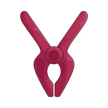 Illustration of plastic clothes peg イラスト素材