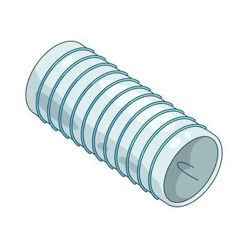 Illustration of plastic flexible conduit Stock Illustration