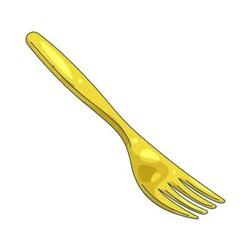 Illustration of plastic fork Stock Illustration