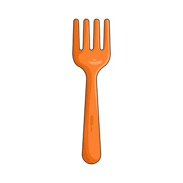 Illustration of plastic fork Stock Illustration