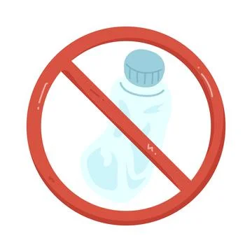 Illustration of plastic free Stock Illustration