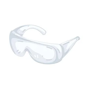 Illustration of Plastic safety goggles Stock Illustration