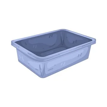 Illustration of plastic storage box 스톡 일러스트