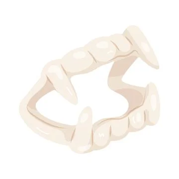 Illustration of plastic vampire fangs Stock Illustration