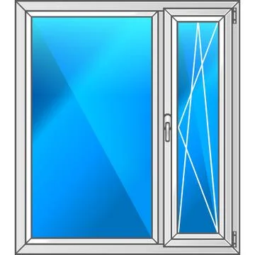 Illustration of a plastic window. Stock-Illustration