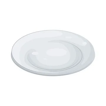 Illustration of plate Illustrazione stock