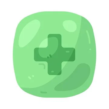 Illustration of plus button Illustrazione stock