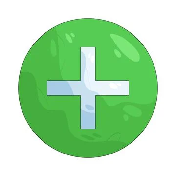 Illustration of plus button Stock Illustration