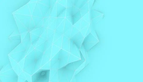 Illustration of polygonal triangle geometric surface. 3D render backround of low 스톡 일러스트