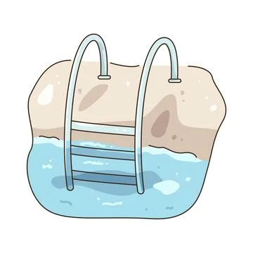 Illustration of pool ladder Stock-Illustration