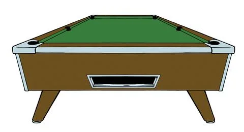 Illustration of pool table Stock Illustration