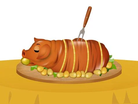 Illustration of pork chop Stock Illustration