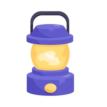 Illustration of portable camping lantern Stock Illustration