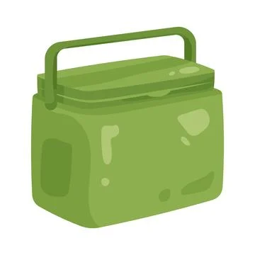 Illustration of portable cooler box Stock Illustration