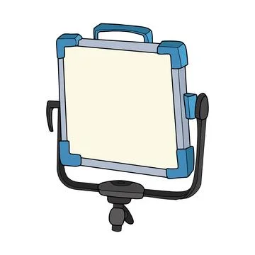 Illustration of a portable LED light panel used in photography and videography Stock Illustration
