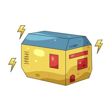 Illustration of portable power generator Stock Illustration