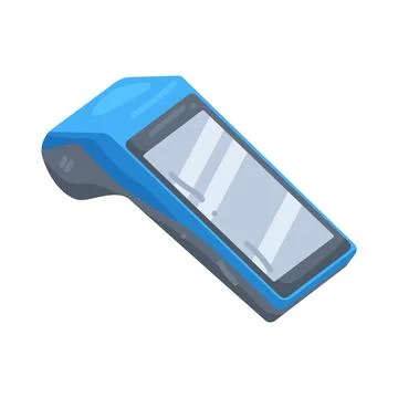 Illustration of POS machine 스톡 일러스트