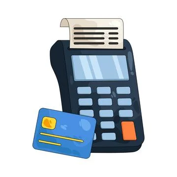 Illustration of POS terminal Stock Illustration