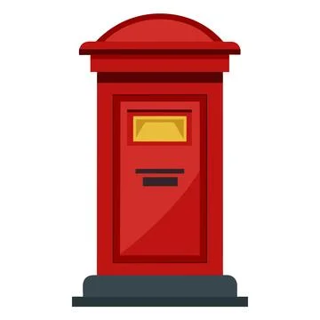 Illustration of Post box isolated on white Stock Illustration