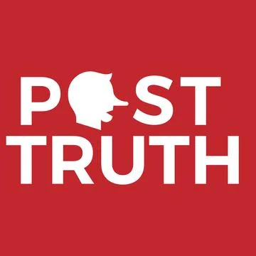 Illustration for Post Truth Concept. Fact and Fake. Stock Illustration