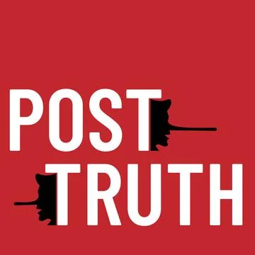 Illustration for Post Truth Concept. Fact and Fake. Stock Illustration