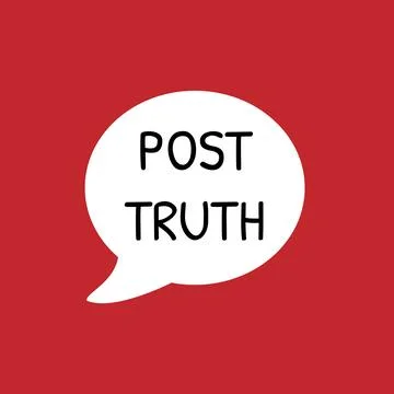 Illustration for Post Truth Concept. Fact and Fake. Stock Illustration