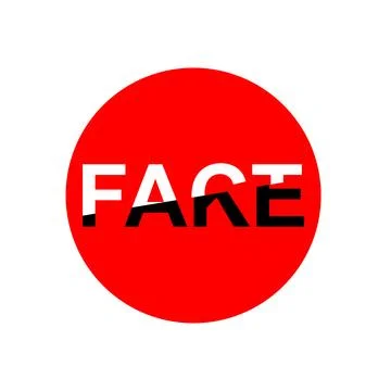 Illustration for Post Truth Concept. Fact and Fake. Stock Illustration