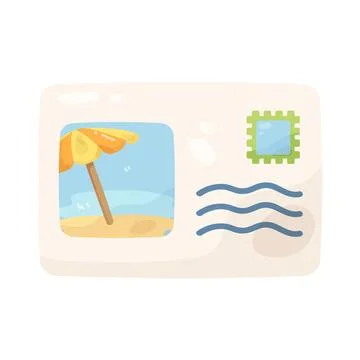 Illustration of postcard 스톡 일러스트