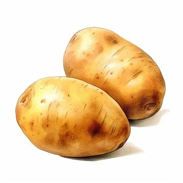 Illustration of a potatoes on a white background Stock Illustration