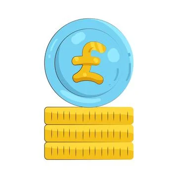 Illustration of pound coin Stock Illustration