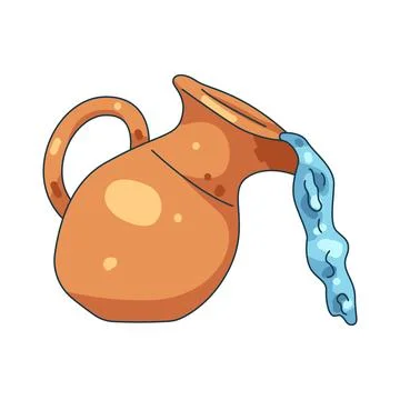 Illustration of Pour from jug 스톡 일러스트