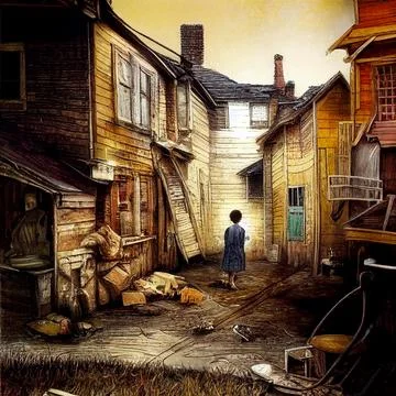 Illustration of poverty concept Ilustración de archivo